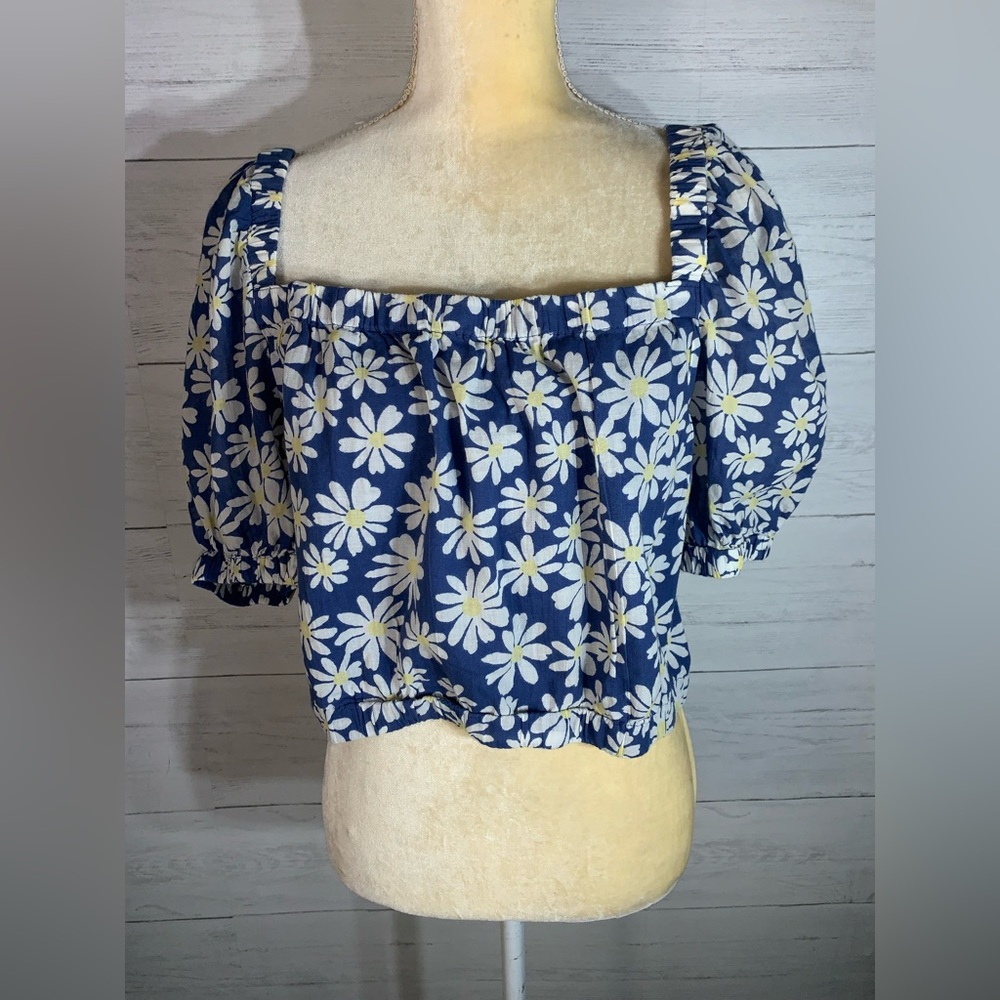 American Eagle Outfitters Women's XL Daisy Floral Off The Shoulder Cropped Top